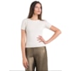 BLUSA WALK TREND CANELADA BÁSICA. - BEGE