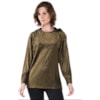 BLUSA WALK TREND EM LUREX COM CAPUZ - DOURADO