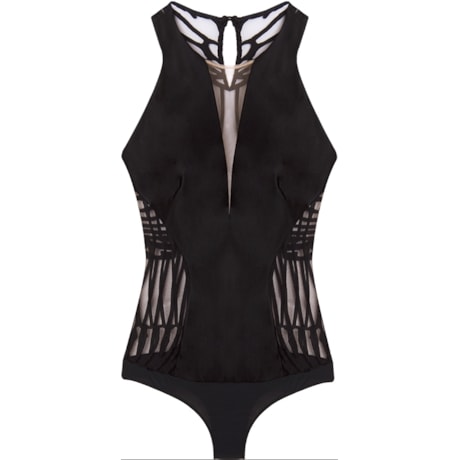 BODY CREPE DEC. TULE - PRETO BODY CREPE DEC. TULE - PRETO