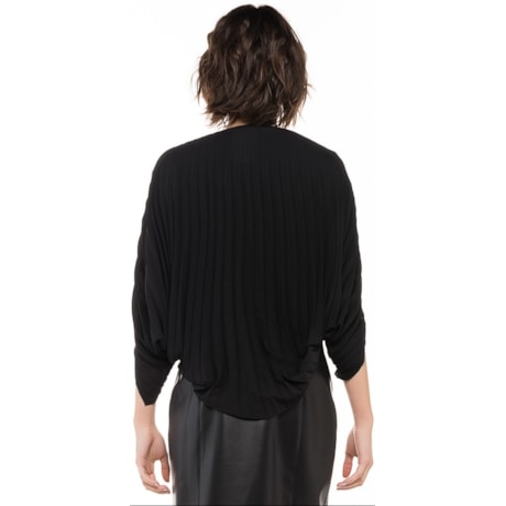 BOLERO FESTA LUCIDEZ PLISSADO MANGA MORCEGO - PRETO BOLERO FESTA LUCIDEZ PLISSADO MANGA MORCEGO - PRETO