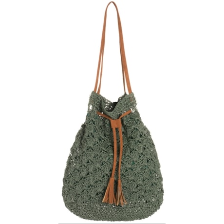 BOLSA CROCHET CANTÃO GRIGRI - VERDE BOLSA CROCHET CANTÃO GRIGRI - VERDE
