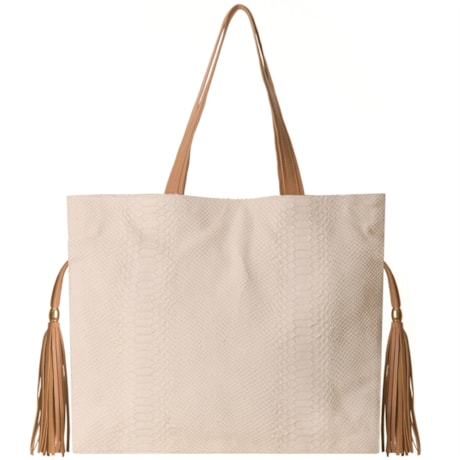 BOLSA EM COURO E FRANJAS GOULI - OFF WHITE BOLSA EM COURO E FRANJAS GOULI - OFF WHITE