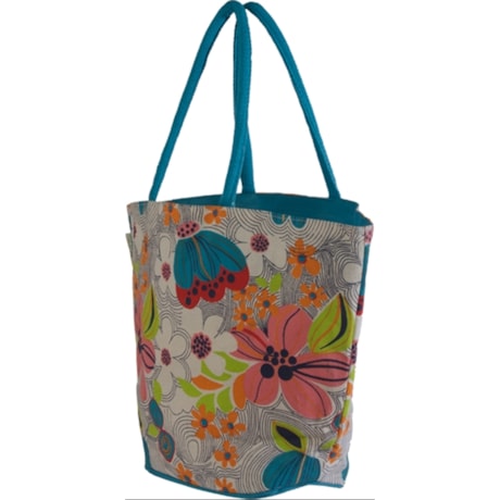 BOLSA EM JUCO COM ZIPER BALEIA - AZUL CLARO