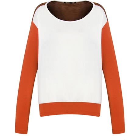 BORDA BARROCA - BLUSA MALHA TRICOLOR - OFF WHITE