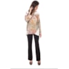 BORDA BARROCA - CAMISÃO VISCOSE ESTAMPA IGUANA - MARROM