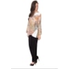 BORDA BARROCA - CAMISÃO VISCOSE ESTAMPA IGUANA - MARROM