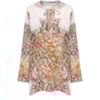 BORDA BARROCA - CAMISÃO VISCOSE ESTAMPA IGUANA - MARROM