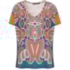 BORDA BARROCA - T-SHIRT MALHA BOHO PLUS - LARANJA