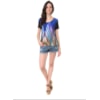 BORDA BARROCA - T-SHIRT SOLIS FRENTE ESTAMPADA - AZUL ROYAL