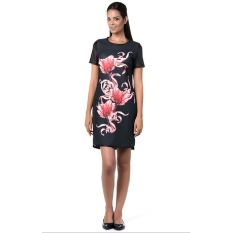 BORDA BARROCA - VESTIDO CURTO ALPINE PAPOULA - PRETO BORDA BARROCA - VESTIDO CURTO ALPINE PAPOULA - PRETO