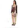 BORDA BARROCA - VESTIDO SUKI CORUJA M/L - PRETO