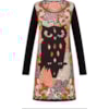 BORDA BARROCA - VESTIDO SUKI CORUJA M/L - PRETO
