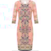 BORDA BARROCA - VESTIDO T-SHIRT FLORIANA MANGA 3/4 - ROSÊ