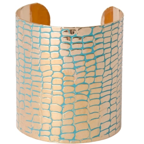 BRACELETE CROCO METAL - AZUL
