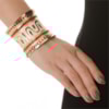 BRACELETE EM LACA EGITO NEFERTARI - PRETO BICOLOR