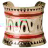 BRACELETE EM LACA EGITO NEFERTARI - PRETO BICOLOR