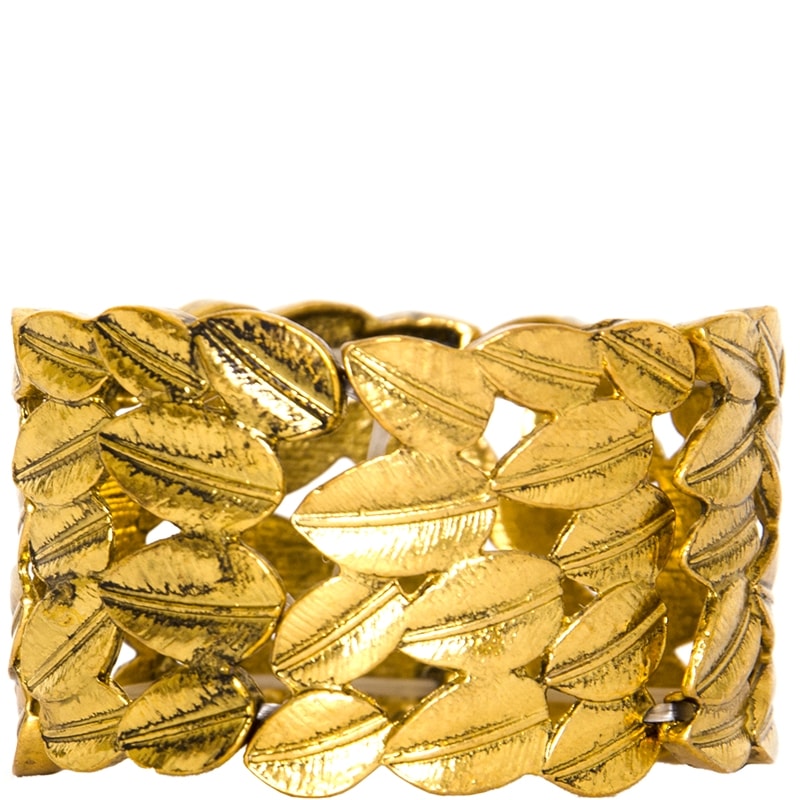 BRACELETE FOLHAS - DOURADO