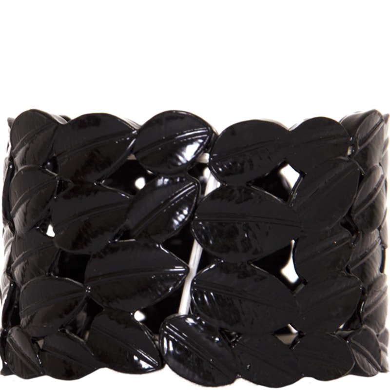 BRACELETE FOLHAS - PRETO