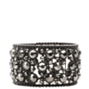BRACELETE METAL CAPITOLLIUM STRASS REDONDO - PRETO