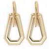 BRINCO BASE PALITO COM DUAS PLACAS GEOMÉTRICAS - DOURADO