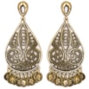 BRINCO GOTA METAL VAZADO/ MINI MOEDAS - OURO VELHO