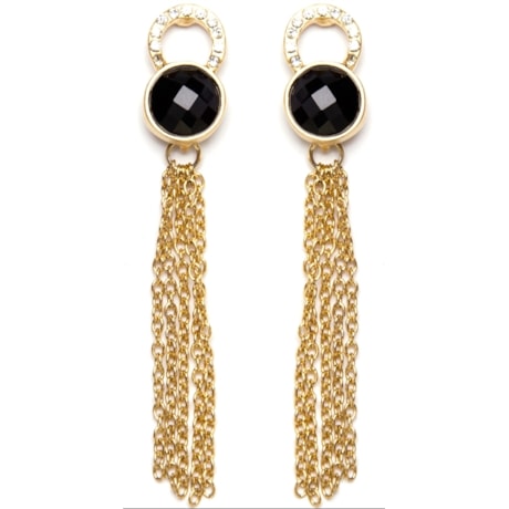 BRINCO  JAMILA - PRETO C/ DOURADO