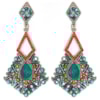 BRINCO LOSANGO CANUTILHOS/ STRASS - TURQUESA