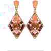 BRINCO LOSANGO PEDRAS E STRASS - ROSA