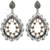 BRINCO PRATA VELHA GOTA C/ CRISTAIS - TURQUESA