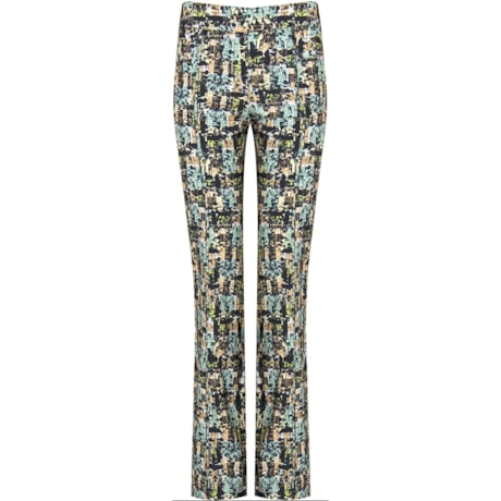 CALÇA ADRIANA FLARE CREPE ESTAMPADA - AZUL CALÇA ADRIANA FLARE CREPE ESTAMPADA - AZUL
