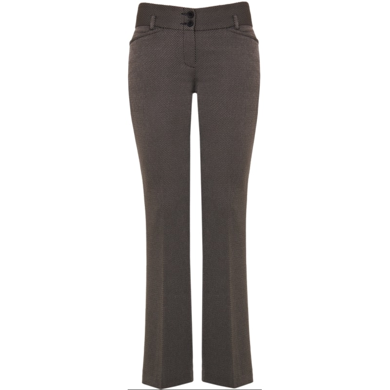 CALÇA ALFAIATARIA FLARE MAQUINETADA - CINZA