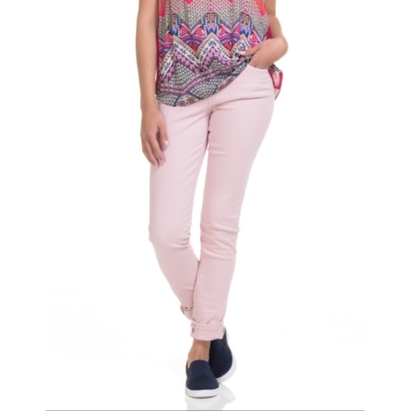 CALÇA AMBICIONE JEANS SKINNY BÁSICA COLOR - ROSÊ CALÇA AMBICIONE JEANS SKINNY BÁSICA COLOR - ROSÊ
