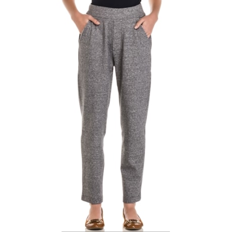 CALÇA CANTÃO CONFORT MALHA MESCLA - CINZA