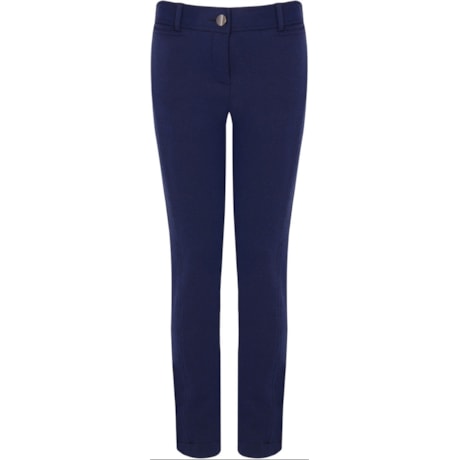 CALÇA CIGARRETE MALHA POWER BICOLOR - AZUL