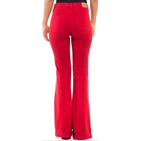 CALÇA FLARE CANTÃO CONFORT LAIS - VERMELHO