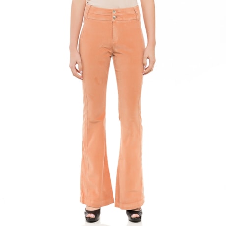 CALÇA FLARE CANTÃO VELUDO DIVA - ROSA CALÇA FLARE CANTÃO VELUDO DIVA - ROSA