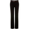 CALÇA FLARE EM MALHA PIQUET COM CINTO - PRETO