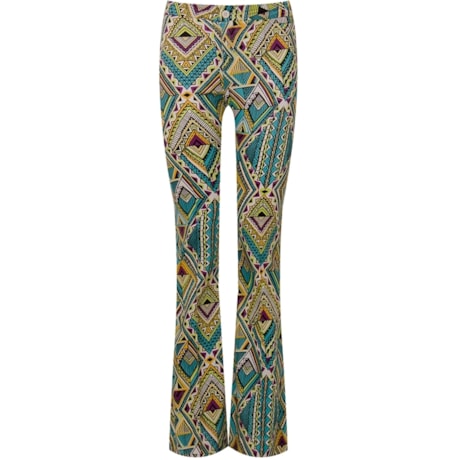 CALÇA FLARE ESTAMPA GEOMÉTRICA - ESTAMPADO CALÇA FLARE ESTAMPA GEOMÉTRICA - ESTAMPADO
