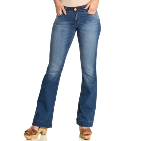 CALÇA FLARE SCALON  CLASSIC ESTONADO - JEANS