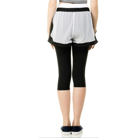 CALÇA LEG COM SHORTS WALK TRENDY - PRETO