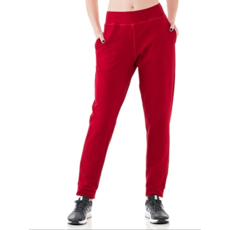 CALÇA MOLETON WALK TREND CLÁSSICA - VERMELHO