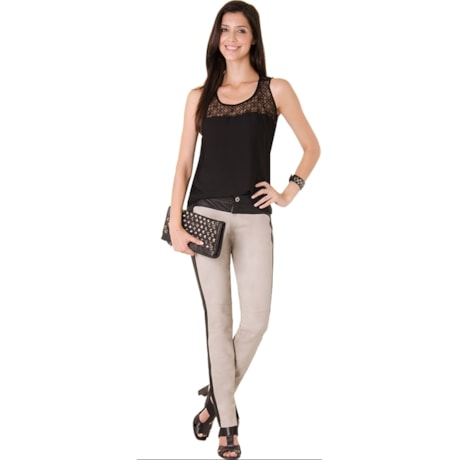 CALÇA OUTLAWS - PRETO BICOLOR CALÇA OUTLAWS - PRETO BICOLOR