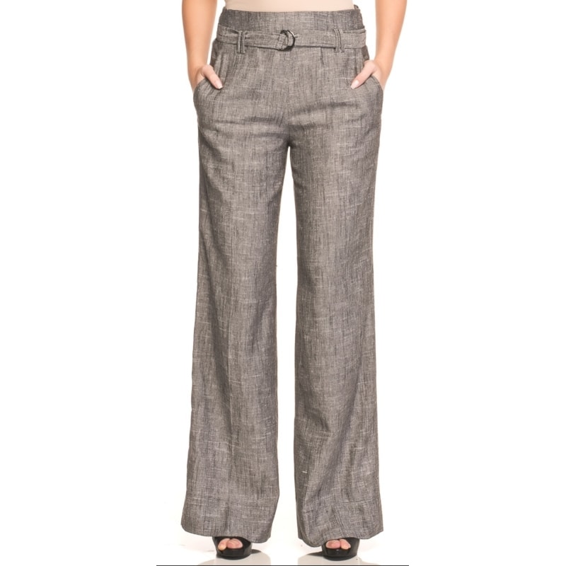 CALÇA PANTALONA TRIBECA LINHO MESCLA COM CINTO - CINZA CALÇA PANTALONA TRIBECA LINHO MESCLA COM CINTO - CINZA