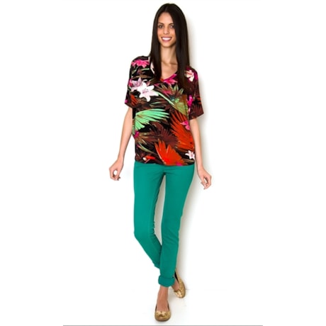 CALÇA SARJA COLOR CONFORT - VERDE CALÇA SARJA COLOR CONFORT - VERDE