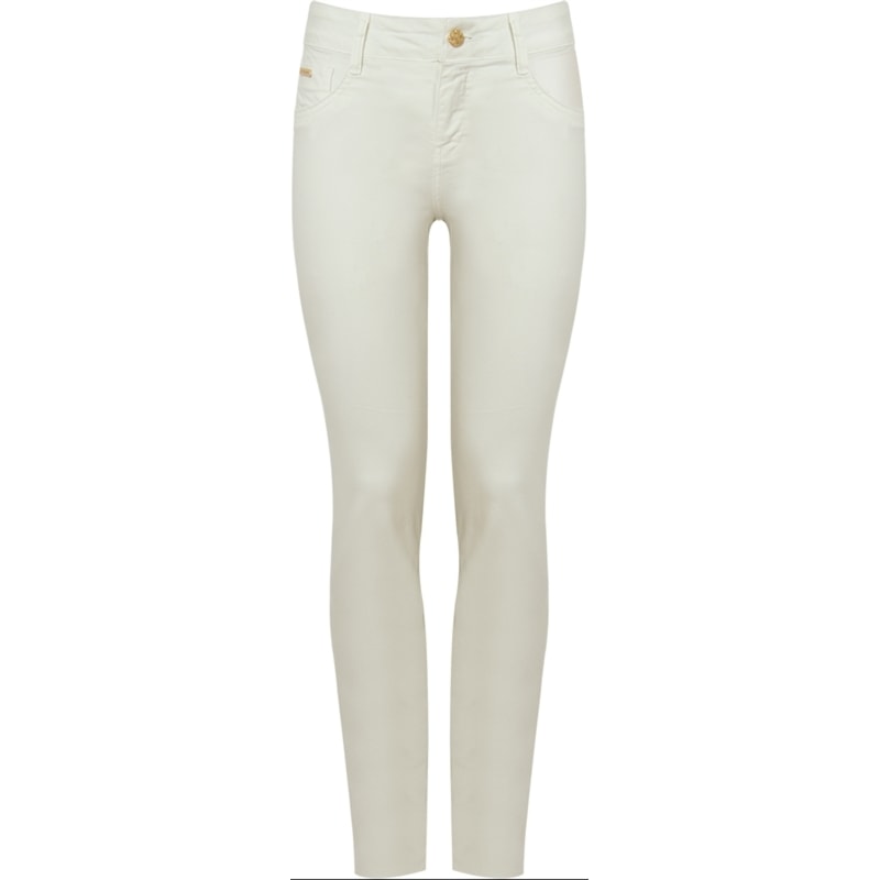 CALÇA SARJA COLOR RETA - OFF WHITE CALÇA SARJA COLOR RETA - OFF WHITE