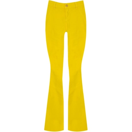 CALÇA SARJA FLARE - AMARELO CALÇA SARJA FLARE - AMARELO