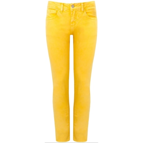 CALÇA SARJA SKINNY ESPATULADA - AMARELO