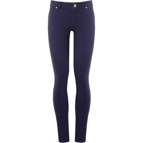 CALÇA SKINNY EM SARJA COLOR RAPHA - AZUL KLEIN CALÇA SKINNY EM SARJA COLOR RAPHA - AZUL KLEIN