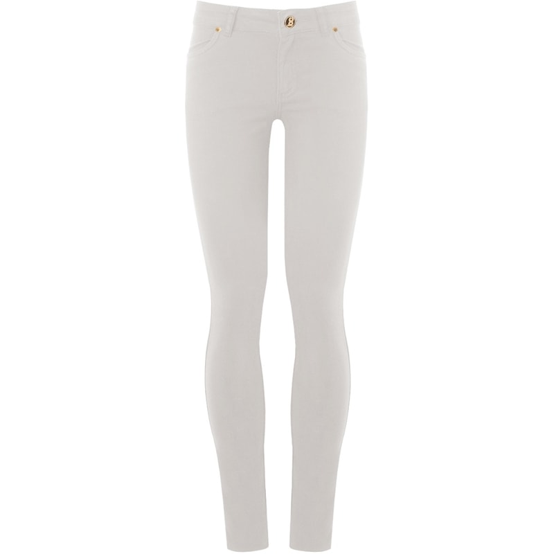 CALÇA SKINNY EM SARJA COLOR RAPHA - BRANCO
