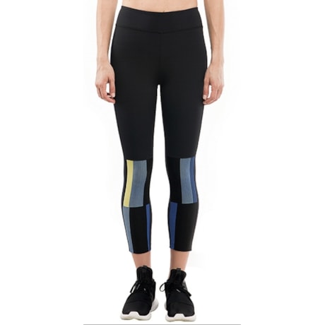 CALÇA WALK TREND MULTICOLORIDA - PRETO